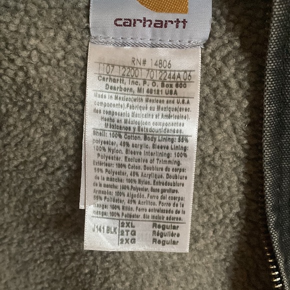 Carhartt Sherpa Lined Duck Canvas Waterproof Jacket - Picture 3 of 3